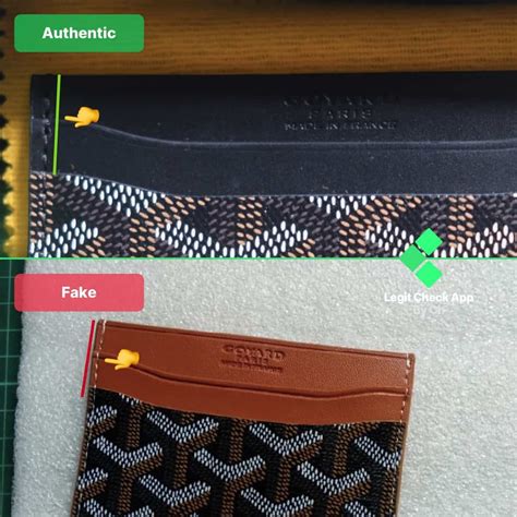 how to spot a fake goyard card holder|authentic goyard card holders.